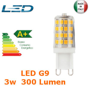 Lampada LED G9 3w Luce Fredda 300 Lumen
